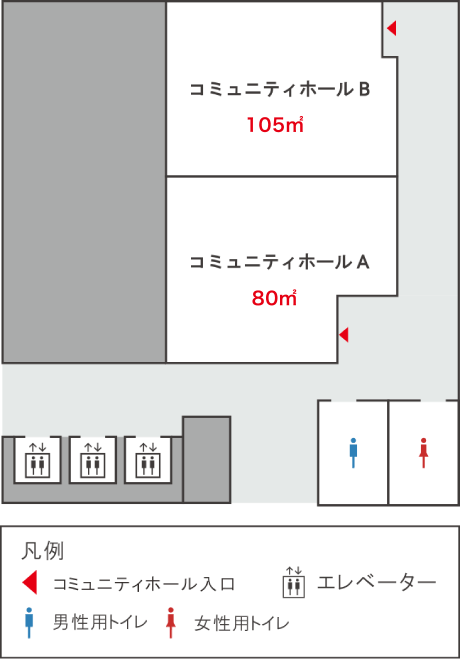 コミュニティホール図面
